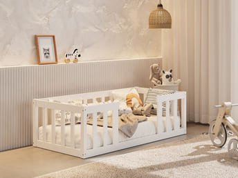 Cama Infantil Montessoriana Encanto com Colchão:branco