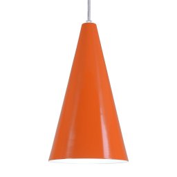 Pendente Cone Luminária Lustre Alumínio Laranja - T&T Iluminação - 3