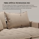 Ver imagem 6 de Sofá Cama Retrátil em Madeira Eucalipto e Linho 200cm Creta Bege