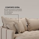 Ver imagem 5 de Sofá Cama Retrátil em Madeira Eucalipto e Linho 200cm Creta