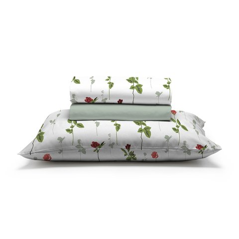 Jogo de Cama Solteiro 180 Fios Fiori - Amélia (7815)
