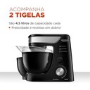 Ver imagem 2 de Batedeira Planetária Mondial Premium 12 Velocidades 700w Preto/inox 127v - Bp-01p-b