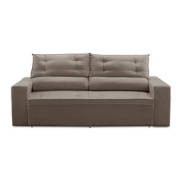 Sofá Retrátil e Reclinável 3 lugares com Molas 1,80m Lais Suede Cappuccino Adonai Estofados - 5