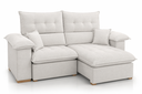 Ver imagem 1 de Sofá Garda Retrátil e Reclinável com Molas Ensacadas e Encosto em 5 Posições:Boucle Cru/1,90