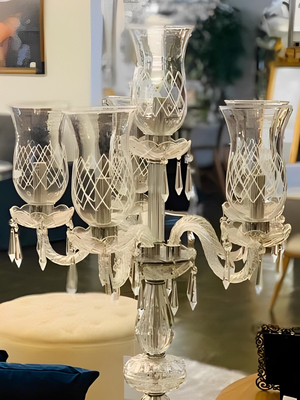 Castiçal Candelabro de Mesa Cristal - Classic C/6 Lfd Clássico - 2