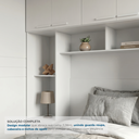 Ver imagem 6 de Guarda Roupa Casal Modulado com Cabeceira 6 Portas 5 Gavetas Florença Branco