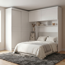 Ver imagem 1 de Guarda Roupa Casal Modulado com Cabeceira 6 Portas 5 Gavetas Florença Branco
