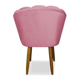 Cadeira Pétala Decorativa Sala Quarto Escritório Veludo Rosa - Ninho Decor - 3