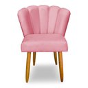 Ver imagem 1 de Cadeira Pétala Decorativa Sala Quarto Escritório Veludo Rosa - Ninho Decor