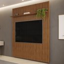 Ver imagem 2 de Painel para Tv 65 Polegadas Ripado 183x240cm Pratisk D04 Freijó - Mpozenato