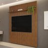 Painel para Tv 65 Polegadas Ripado 183x240cm Pratisk D04 Freijó - Mpozenato - 2