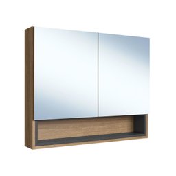 Armário Espelheira para Banheiro com 2 Portas e 1 Nicho Helena - 2
