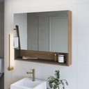 Ver imagem 1 de Armário Espelheira para Banheiro com 2 Portas e 1 Nicho Helena
