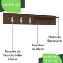 Ver imagem 3 de Porta Chaves De Parede Porta Chaveiro Organizador M.M.G.C