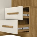Ver imagem 7 de Guarda Roupa Casal Modulado para Box 138cm 4 Portas de Bater 2 Portas de Correr 5 Gavetas Florença Marrom/Freijó/Off