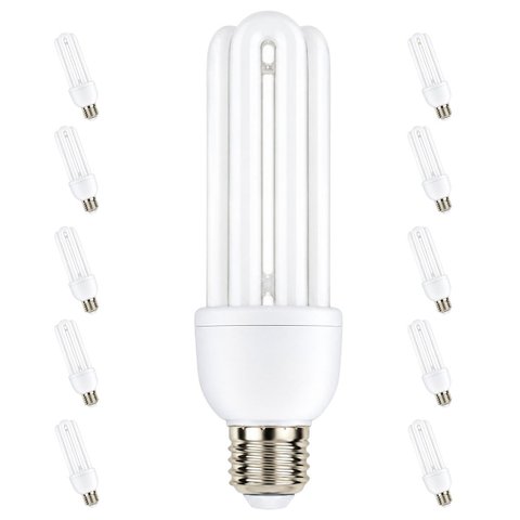 Lampada Fluorescente Kit 10 Uni 220V 20W Iluminaçao Potente Luz Eficiente Casa Sala Quarto Energia R