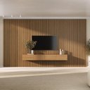 Ver imagem 2 de Rack com Painel Ripado TV 86 Polegadas Planejado 400x230cm Aruá CabeCasa MadeiraOriginals Marrom