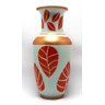 Vaso Folhas Laranja Porcelana - 1