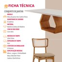 Ver imagem 6 de Sala de Jantar Mesa Ane 220cm Tampo Laqueado com Vidro Canto Moeda com 8 Cad Viena