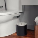 Ver imagem 2 de Lixeira Tramontina Útil Preta com Tampa em Aço Inox 5 Litros Redonda Cozinha Lavabo Home Office