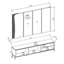 Ver imagem 3 de Rack Bancada e Painel Amalfi para Tv até 65 Polegadas com Pés de Metal Naturale Off White Colibri