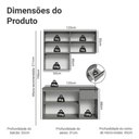 Ver imagem 4 de Armário de Cozinha Compacta 120 Cm Suspensa Nice Madesa 06