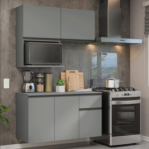 Armário de Cozinha Compacta 120 Cm Suspensa Nice Madesa 06