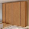 Conjunto de Guarda-roupa Casal Leder 6 Portas e Cômoda 8 Gavetas 150x95cm Leder  - 2