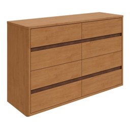 Conjunto de Guarda-roupa Casal Leder 6 Portas e Cômoda 8 Gavetas 150x95cm Leder  - 15