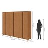 Conjunto de Guarda-roupa Casal Leder 6 Portas com Pés e Cômoda 8 Gavetas 150x95cm Leder  - 5