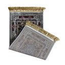Ver imagem 3 de Tapete Persa Royal Cinza 50x85cm Fio Acetinado - Ideal para Quarto e Sala