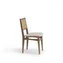Ver mais imagens de Conjunto Sala de Jantar Serena com Mesa e 4 Cadeiras com Encosto em Tela Marrom/Nogueira/Bege