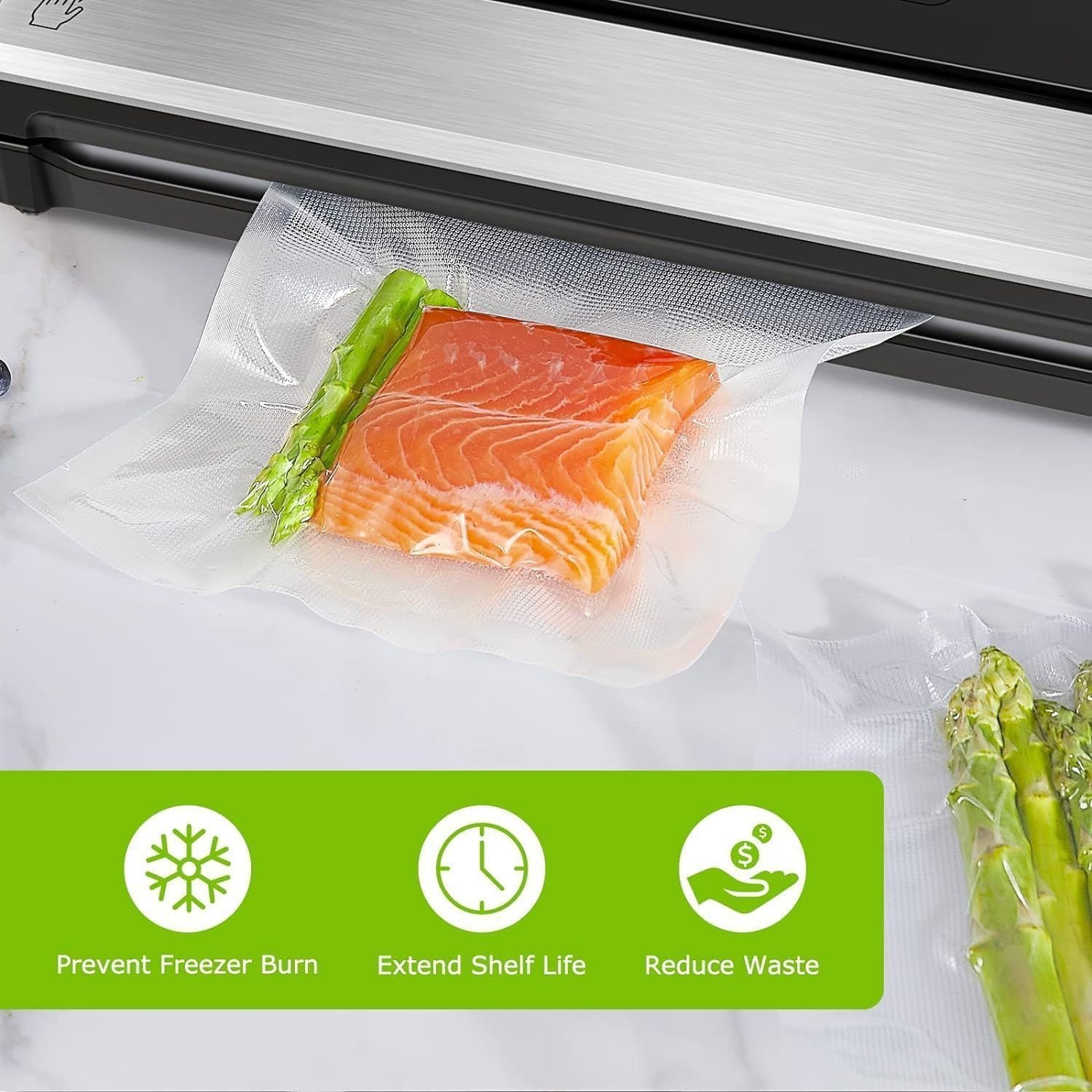Rolo para Seladora a Vácuo Bonsenkitchen 20cm X 45m, Bpa-free, com Cortador - 6