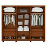 Conjunto de Guarda-roupa Casal Leder 6 Portas com Pés e Cômoda 8 Gavetas 150x95cm Leder  - 3