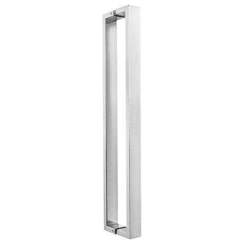 Puxador Porta de Madeira ou Vidro 4cm x 1,5cm Inox - Escovado Loja da Indústria 1015mm x 1000mm