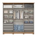Ver imagem 3 de Guarda-roupas Casal 6 Portas 6 Gavetas com Espelho Andréas