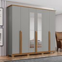 Ver imagem 1 de Guarda-roupas Casal 6 Portas 6 Gavetas com Espelho Andréas