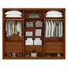 Conjunto de Guarda-roupa Casal Leder 6 Portas e Cômoda 2 Portas 7 Gavetas 3 Prateleiras Vedra  - 3