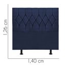 Ver imagem 3 de Cabeceira Estofada Cama Box Casal 140cm Istambul Corino Azul- Mabe Magazine