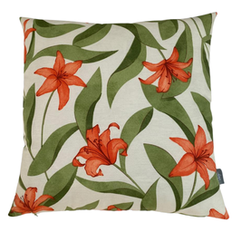 Kit 3 Almofadas Cheias Belize Impermeável Zíper Invisível Folhas Laranja 45cmc45cm - 2