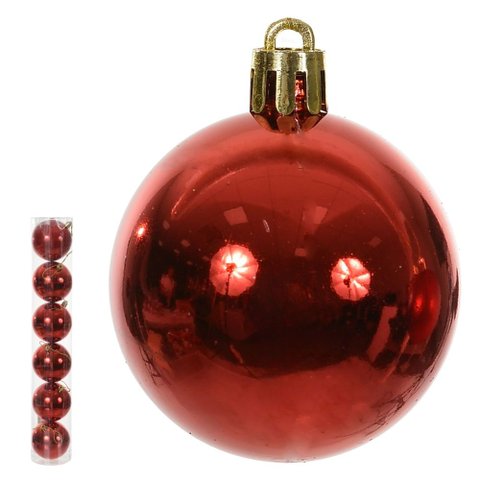 Bola Metálica Tubo com 6 Unidades 8D Vermelho Flor Arte