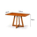 Ver imagem 2 de Mesa de Jantar Luna 120x90 Tampo Laminado Cinamomo:cinamomo