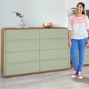 Ver imagem 7 de Conjunto de Guarda-roupa Casal Loop 6 Portas e Cômoda 8 Gavetas 152x48x96cm Loop