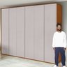 Conjunto de Guarda-roupa Casal Loop 6 Portas e Cômoda 8 Gavetas 152x48x96cm Loop  - 16