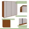 Conjunto de Guarda-roupa Casal Loop 6 Portas e Cômoda 8 Gavetas 152x48x96cm Loop  - 10