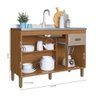 Balcão Modulado para Cozinha sem Tampo Fidelitá Mariana 120cm 3 Portas 1 Gaveta Freijó/camurça - 4