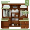 Conjunto de Guarda-roupa Casal Loop 6 Portas e Cômoda 8 Gavetas 152x48x96cm Loop  - 12
