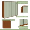 Conjunto de Guarda-roupa Casal Loop 6 Portas e Cômoda 8 Gavetas 152x48x96cm Loop  - 10