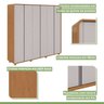 Conjunto de Guarda-roupa Casal Loop 6 Portas com Pés e Cômoda 8 Gavetas 152x48x96cm Loop  - 10