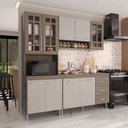 Ver imagem 1 de Armário de Cozinha Modulada Compacta Fidelitá Paris 3 Peças 190cm 9 Portas 3 Gavetas com Tampo